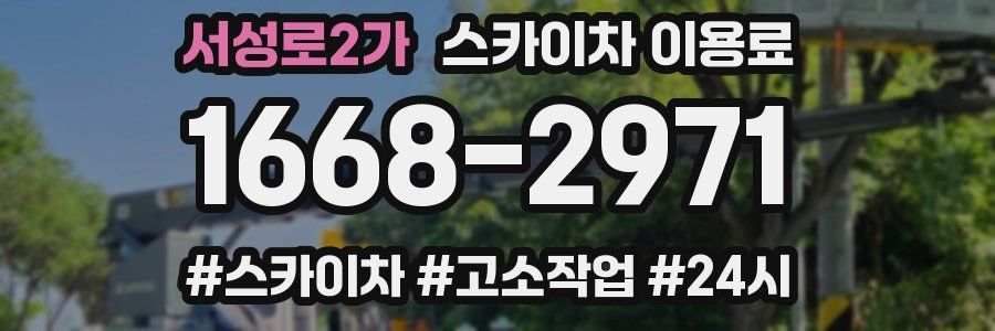 서성로2가 스카이차 이용료