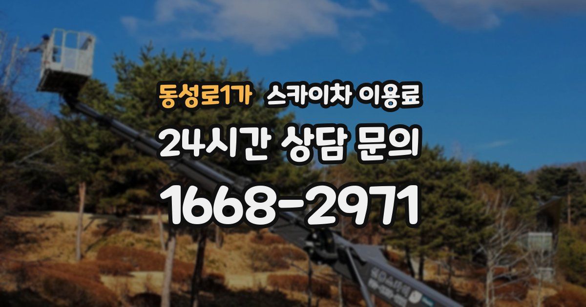 동성로1가 스카이차 이용료