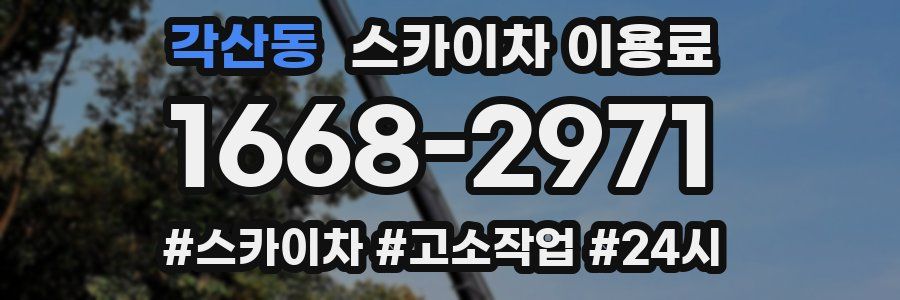 각산동 스카이차 이용료