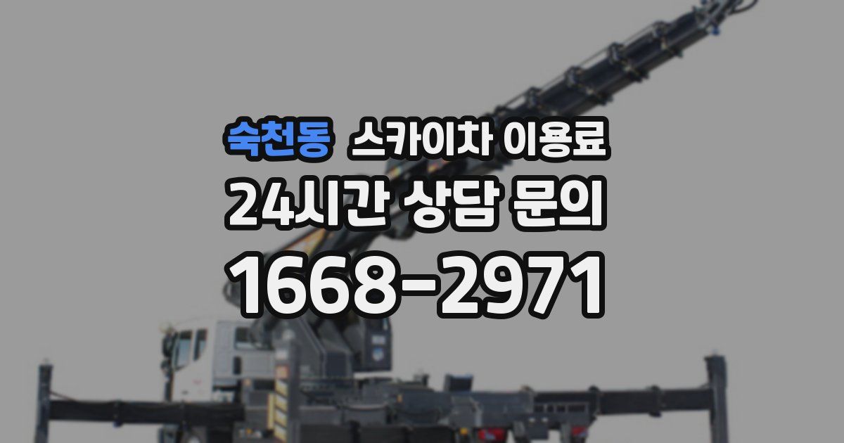 숙천동 스카이차 이용료