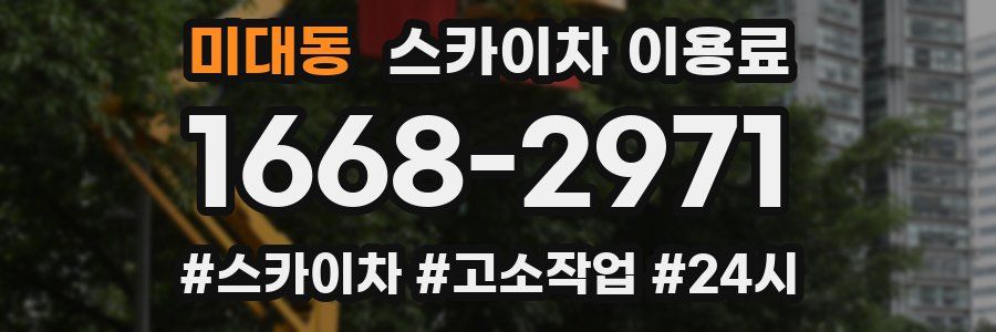 미대동 스카이차 이용료