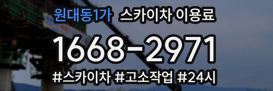 원대동1가 스카이차 이용료
