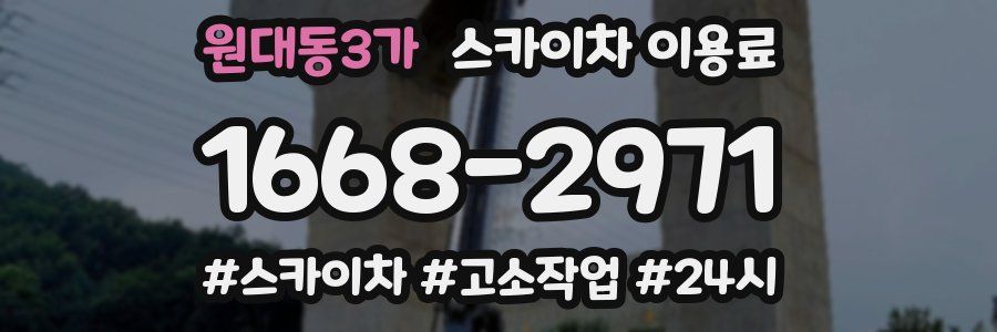 원대동3가 스카이차 이용료