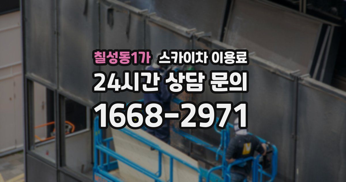 칠성동1가 스카이차 이용료