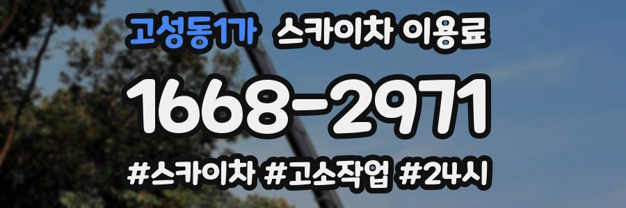 고성동1가 스카이차 이용료