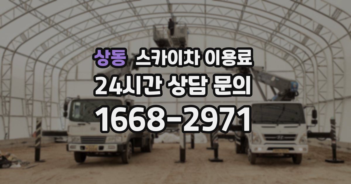 상동 스카이차 이용료