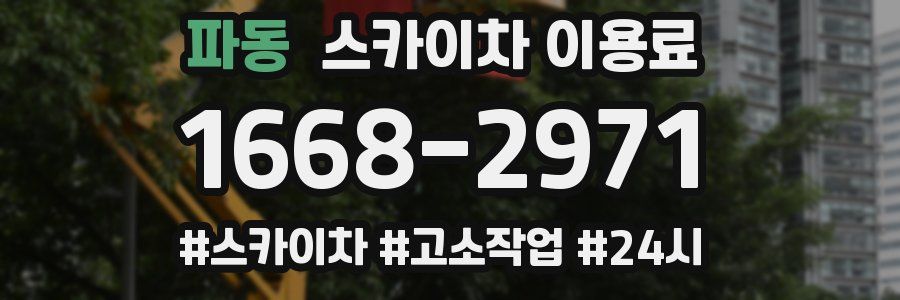 파동 스카이차 이용료