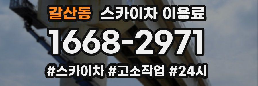 갈산동 스카이차 이용료