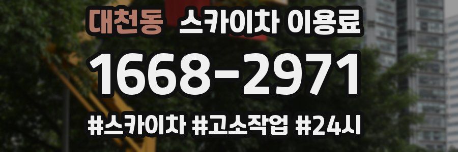 대천동 스카이차 이용료