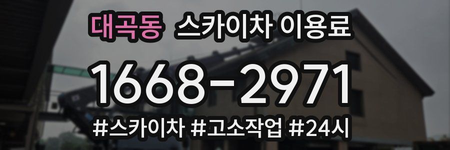 대곡동 스카이차 이용료