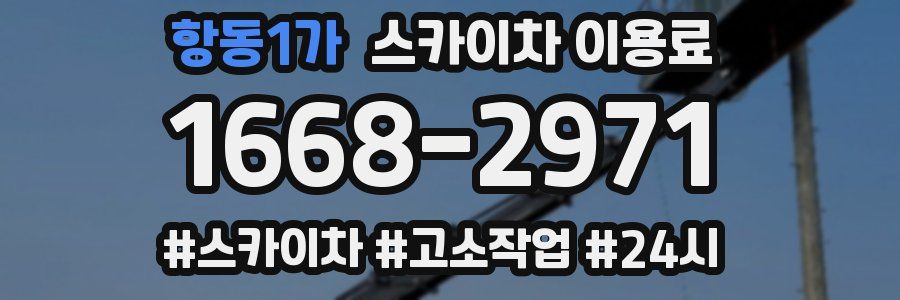 항동1가 스카이차 이용료
