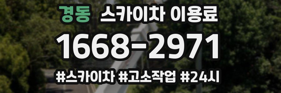 경동 스카이차 이용료