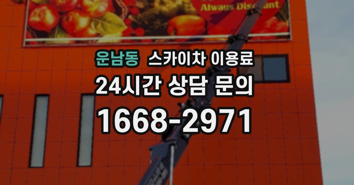 운남동 스카이차 이용료