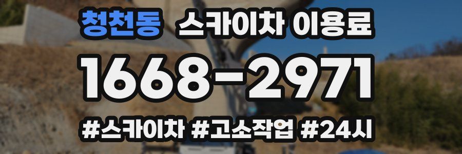 청천동 스카이차 이용료