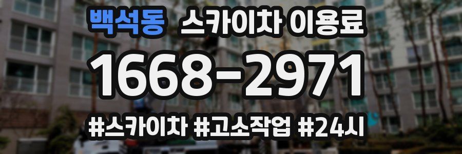 백석동 스카이차 이용료