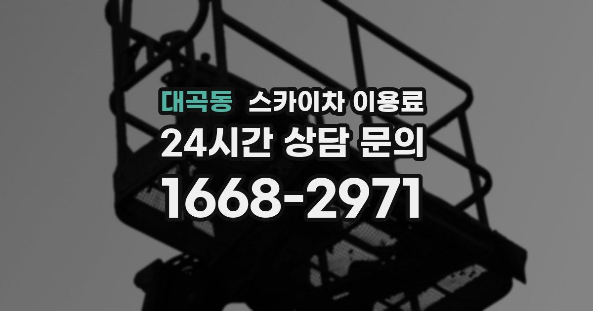 대곡동 스카이차 이용료