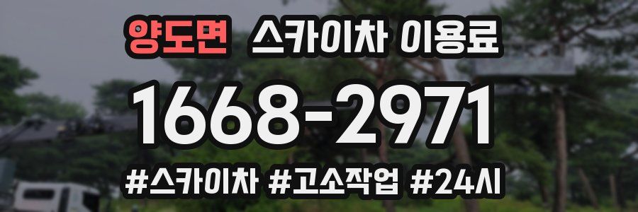양도면 스카이차 이용료