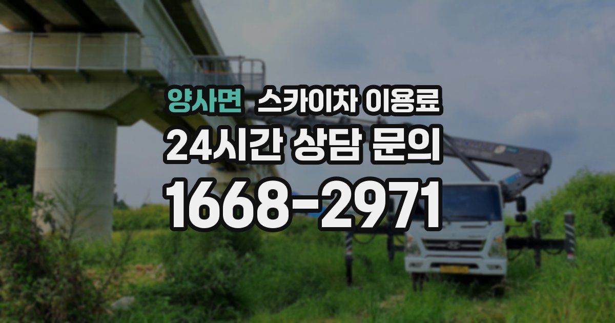 양사면 스카이차 이용료