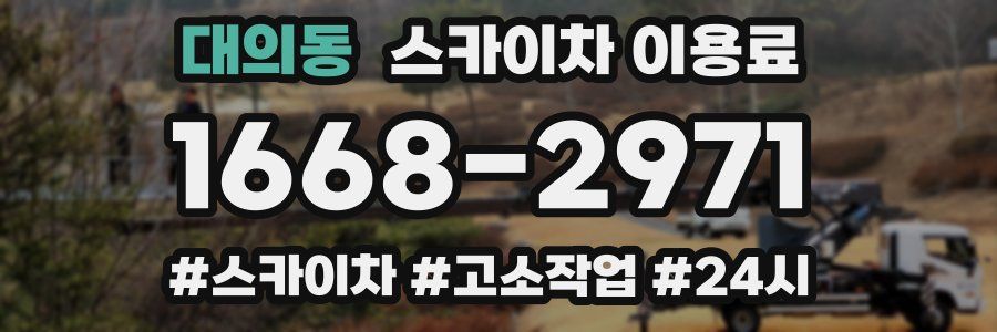 대의동 스카이차 이용료