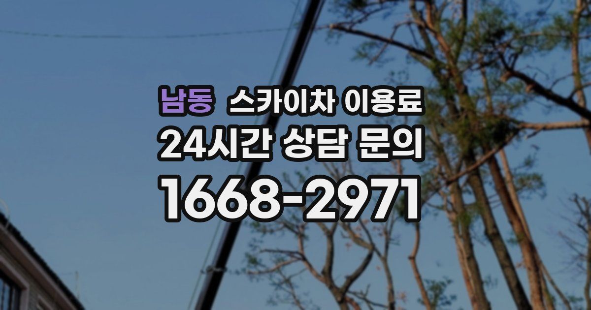 남동 스카이차 이용료