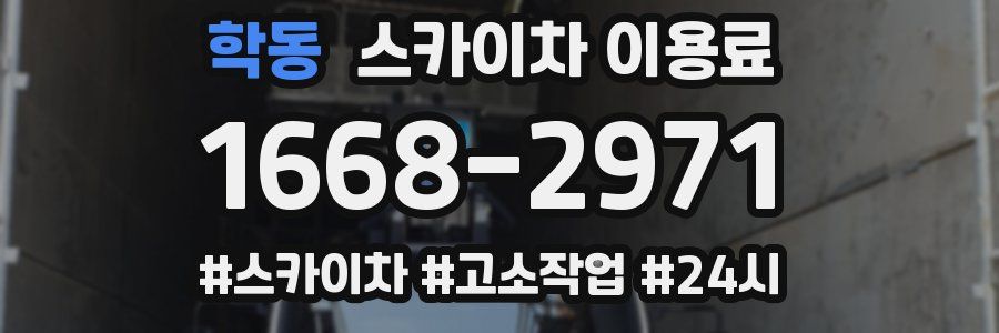 학동 스카이차 이용료
