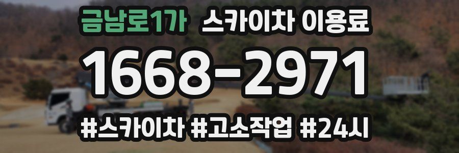 금남로1가 스카이차 이용료