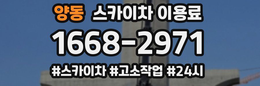양동 스카이차 이용료