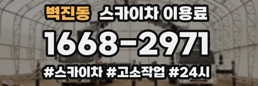 벽진동 스카이차 이용료