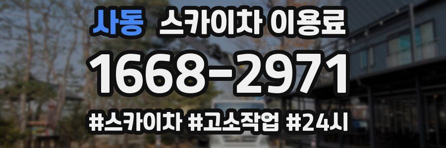 사동 스카이차 이용료