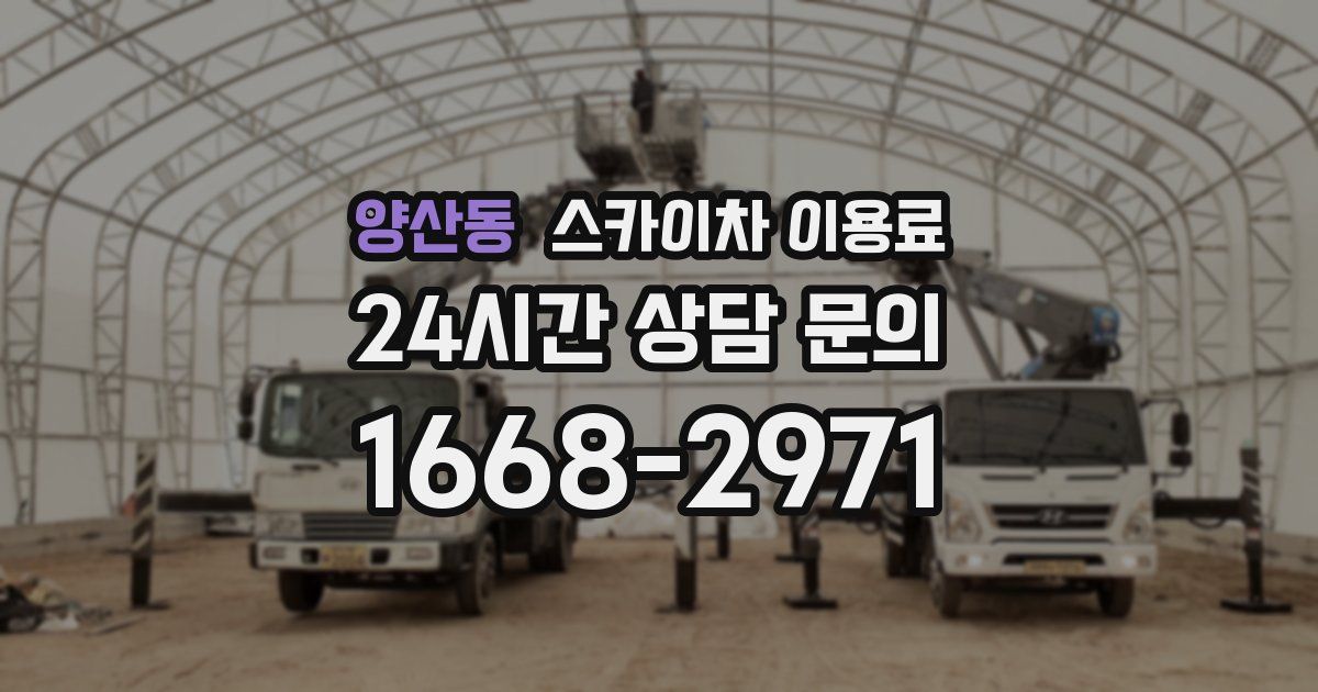 양산동 스카이차 이용료
