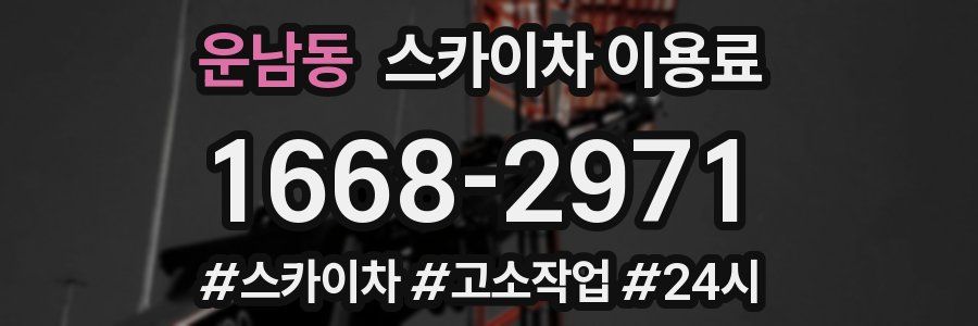 운남동 스카이차 이용료