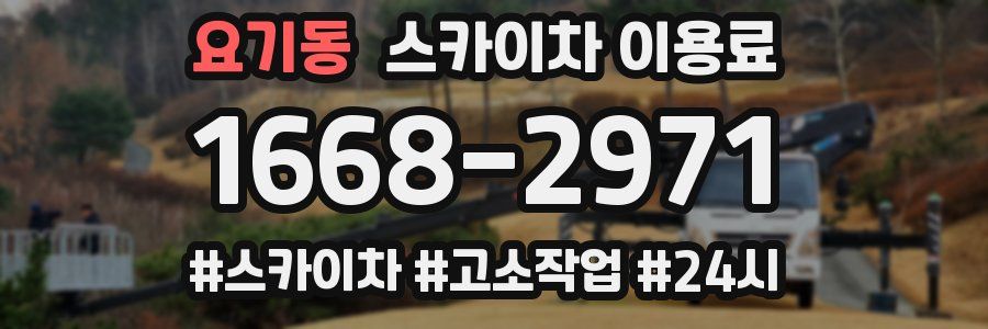 요기동 스카이차 이용료