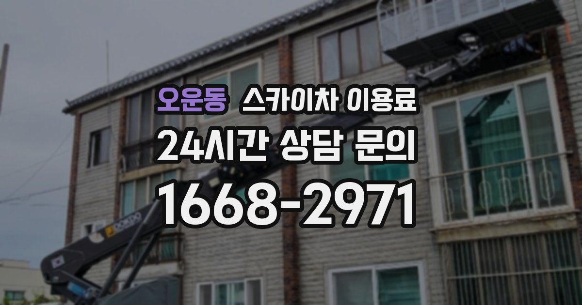 오운동 스카이차 이용료