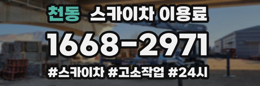천동 스카이차 이용료