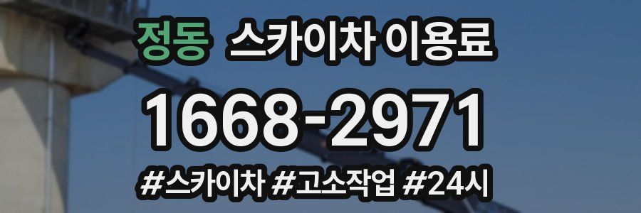 정동 스카이차 이용료