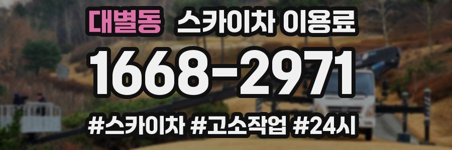대별동 스카이차 이용료