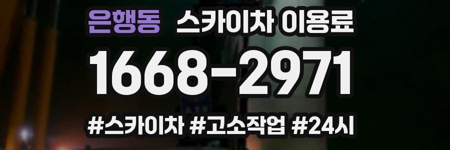 은행동 스카이차 이용료
