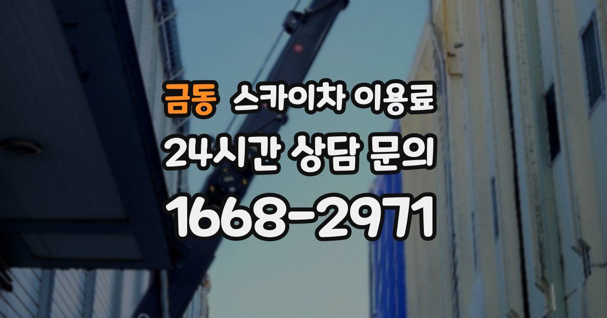 금동 스카이차 이용료