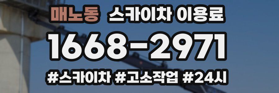 매노동 스카이차 이용료