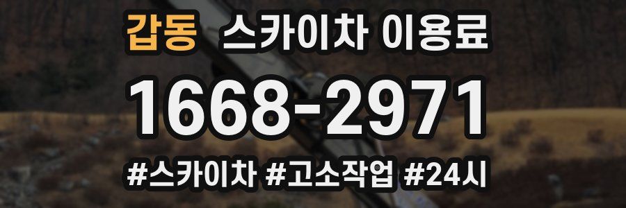 갑동 스카이차 이용료