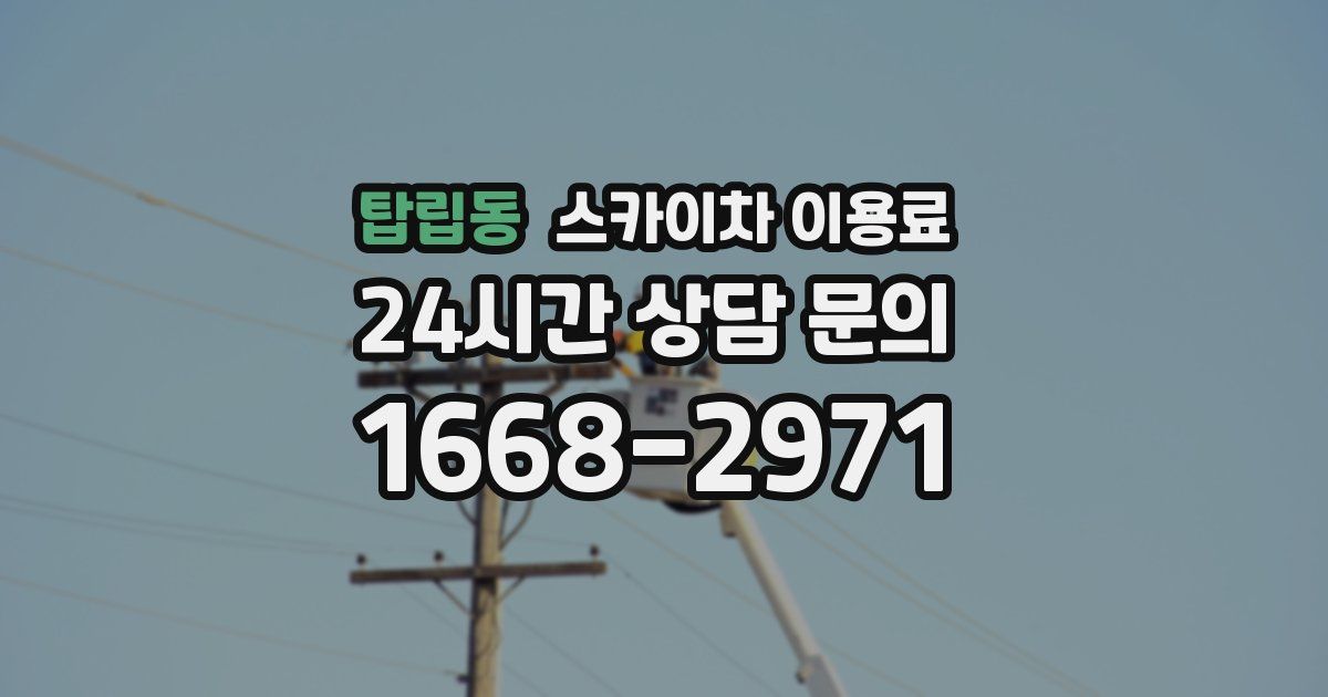 탑립동 스카이차 이용료