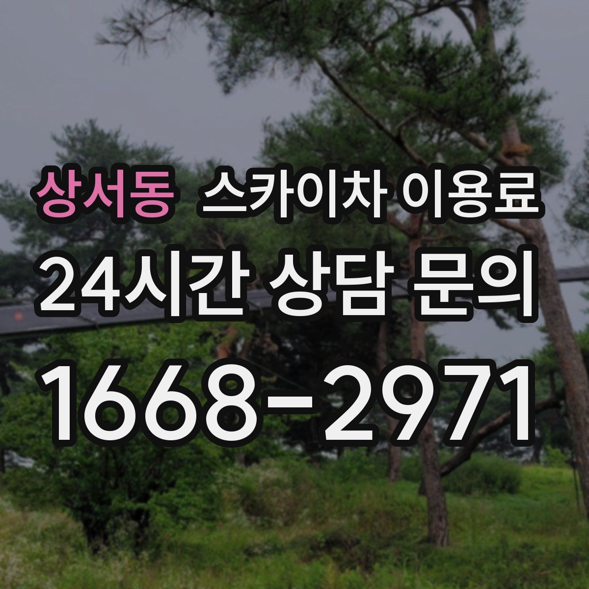 상서동 스카이차 이용료