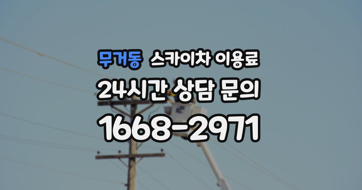 무거동 스카이차 이용료