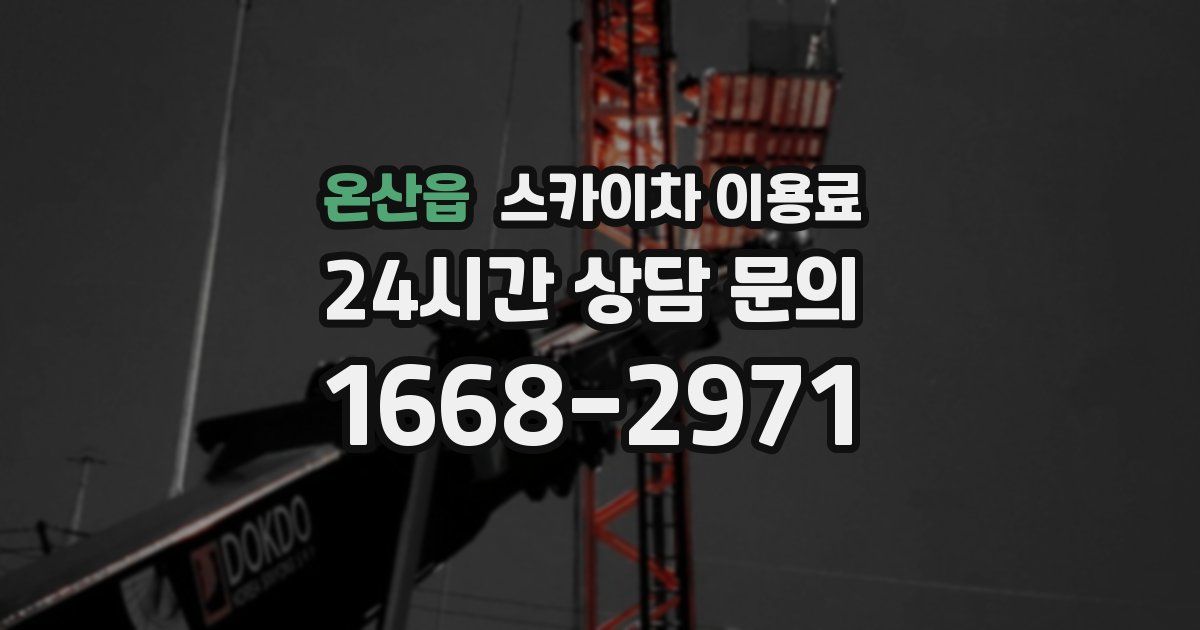 온산읍 스카이차 이용료