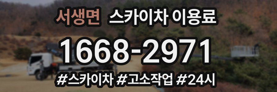 서생면 스카이차 이용료