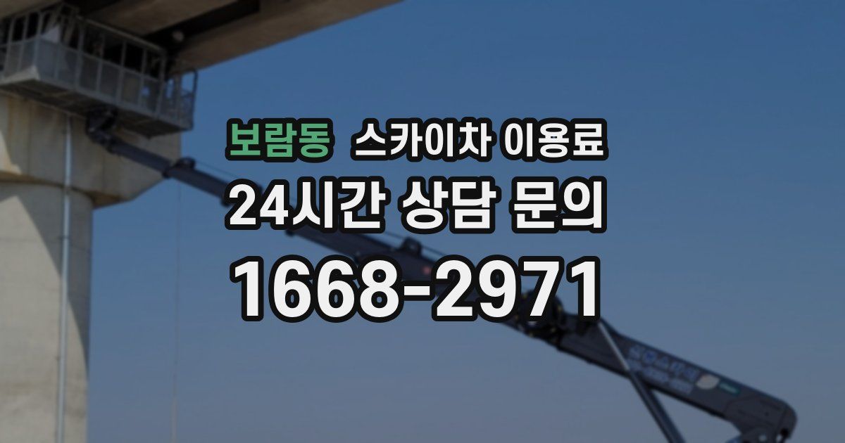 보람동 스카이차 이용료