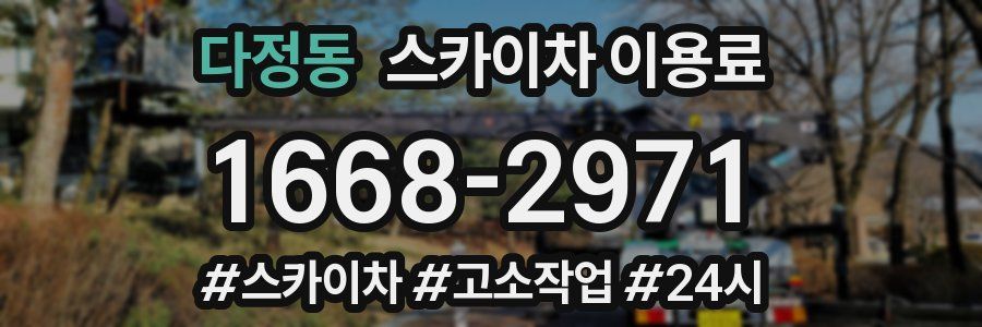 다정동 스카이차 이용료