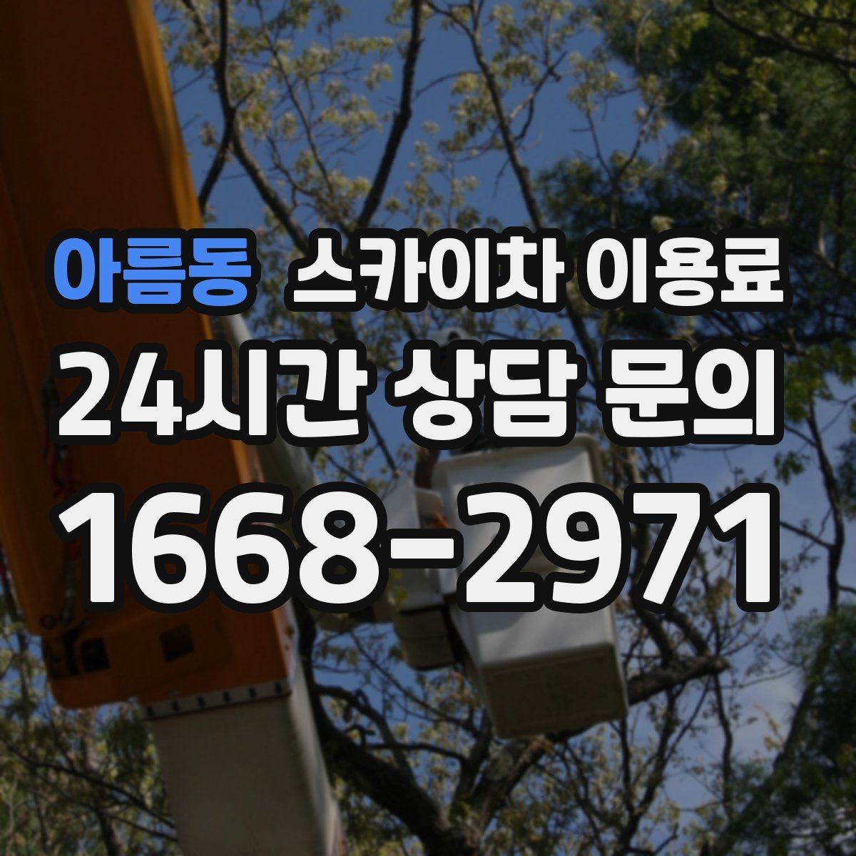 아름동 스카이차 이용료 산정 기준을 현장에서 이해하기