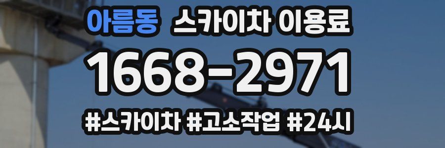 아름동 스카이차 이용료