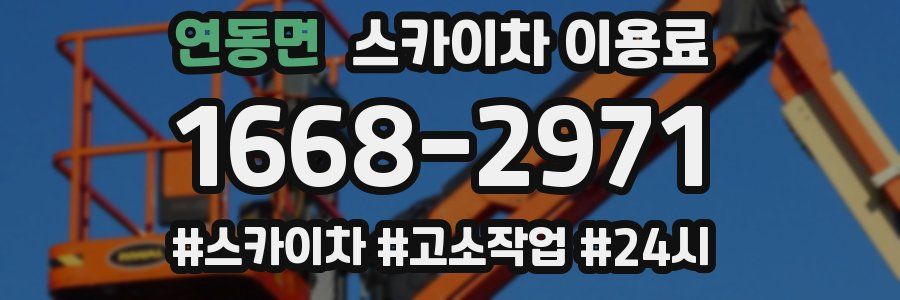 연동면 스카이차 이용료